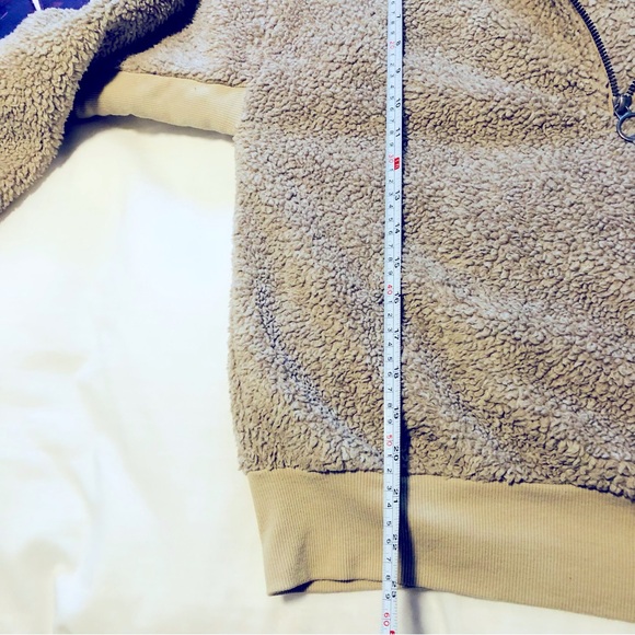 Lole  Size Small Half Zip Teddy Pullover Sherpa Tan Sweater - Picture 11 of 13